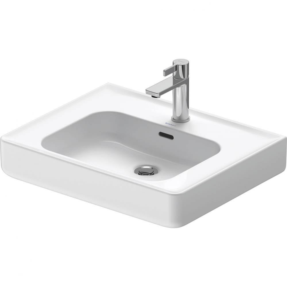 Duravit Soleil by Starck 23 5/8'' Rectangular Wall Mounted Sink in White with Single Fau