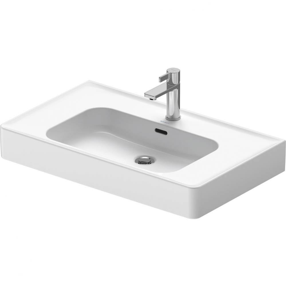 Duravit Soleil by Starck 31 1/2'' Rectangular Wall Mounted Sink in White with Single Fau