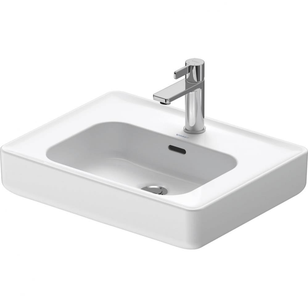 Duravit Soleil by Starck 22'' Rectangular Vessel Sink in White with Single Faucet Hole a