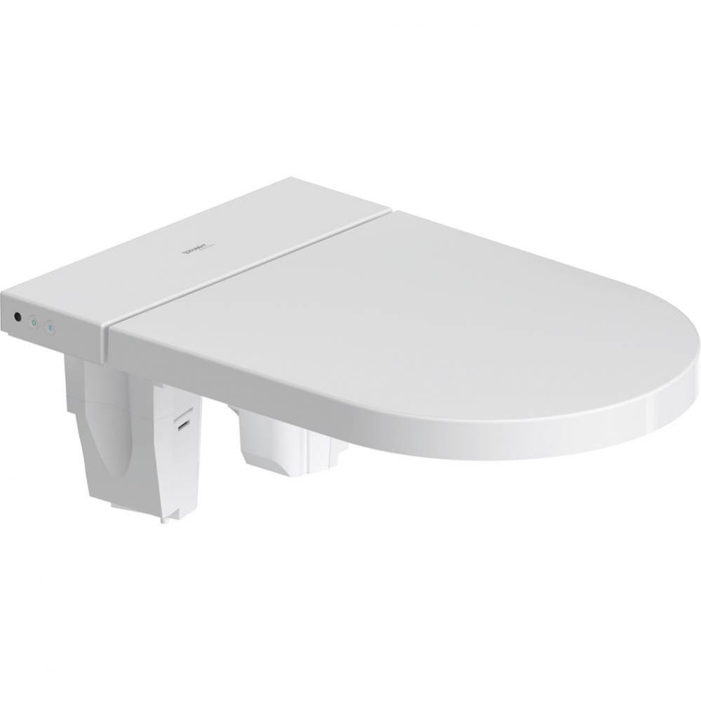 Duravit SensoWash Starck f Elongated Bidet Toilet Seat in White, with Remote and App Control, Conc