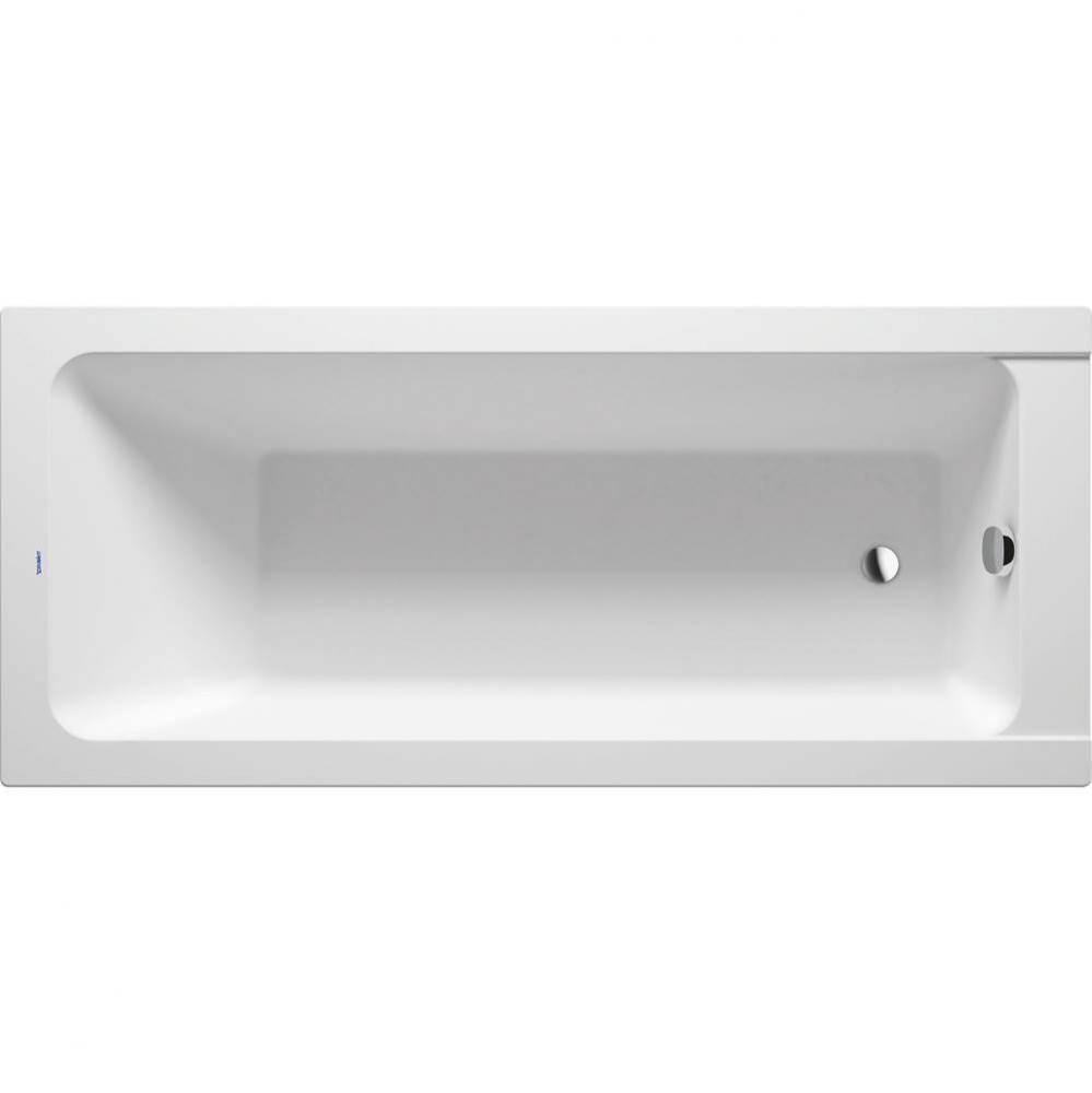 Duravit D-Code 66 7/8'' x 29 1/2'' Rectangular Drop In Bathtub in White Acryli