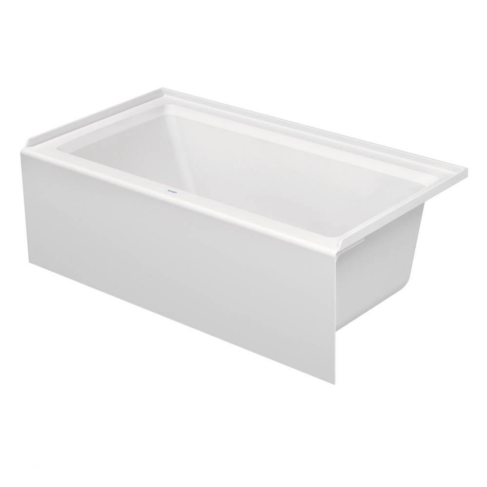 Duravit Architec 60'' x 32'' Rectangular Alcove Bathtub in White Acrylic with