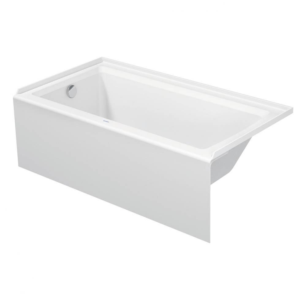 Duravit Architec 60'' x 32'' Rectangular Alcove Bathtub in White Acrylic with