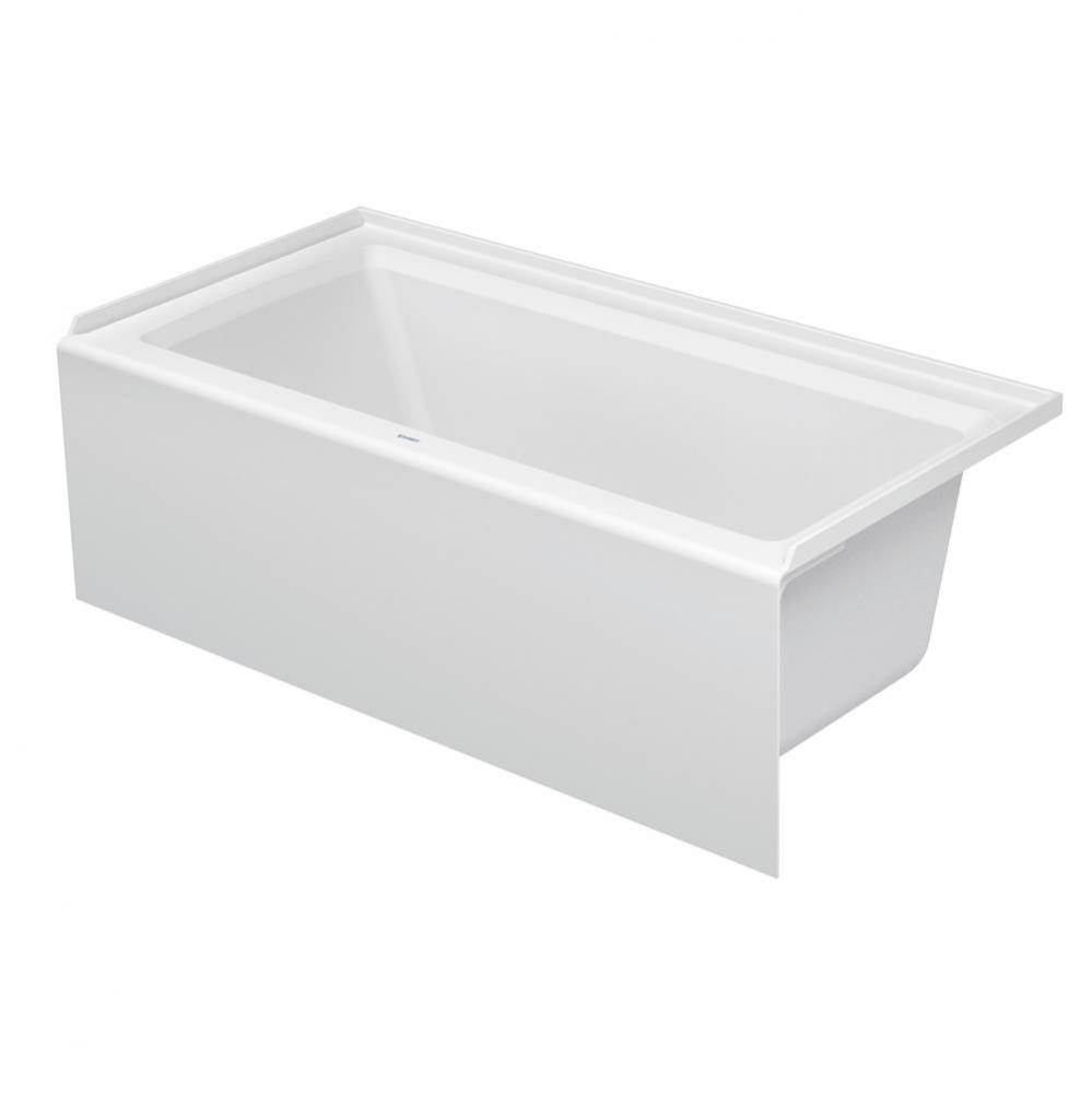 Duravit Architec 60'' x 30'' Rectangular Alcove Bathtub in White Acrylic with