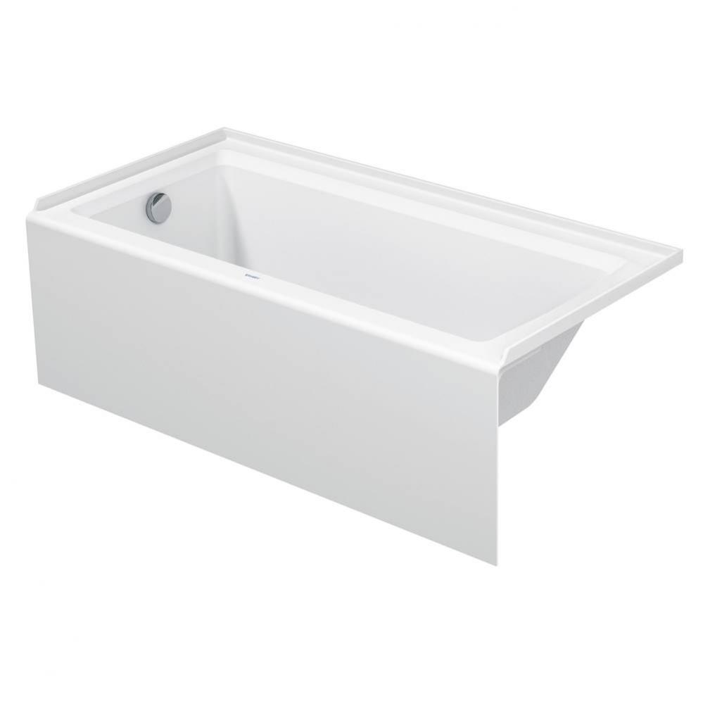 Duravit Architec 60'' x 30'' Rectangular Alcove Bathtub in White Acrylic with