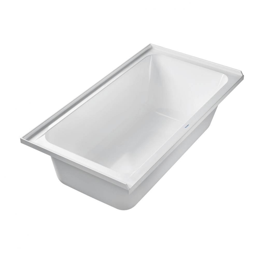Duravit D-Code 60'' x 32'' Rectangular Drop In Bathtub in White Acrylic with L