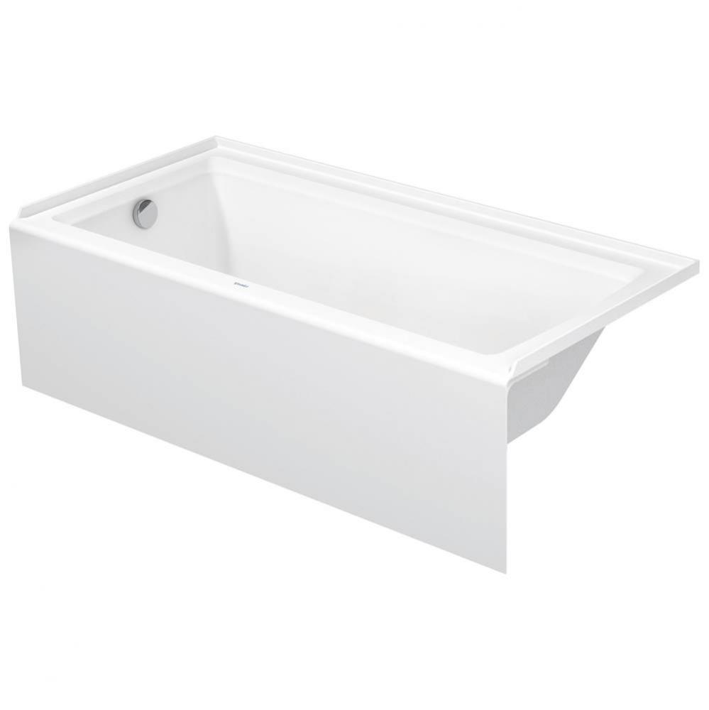 Duravit Architec 66'' x 32'' Rectangular Alcove Bathtub in White Acrylic with