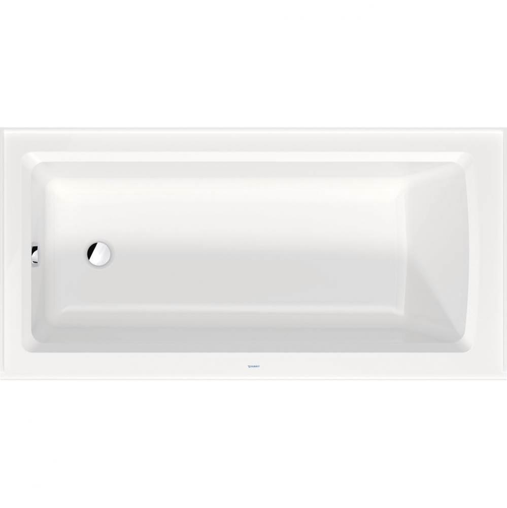 Duravit Architec 60'' x 30'' Rectangular Alcove Bathtub in White Acrylic with