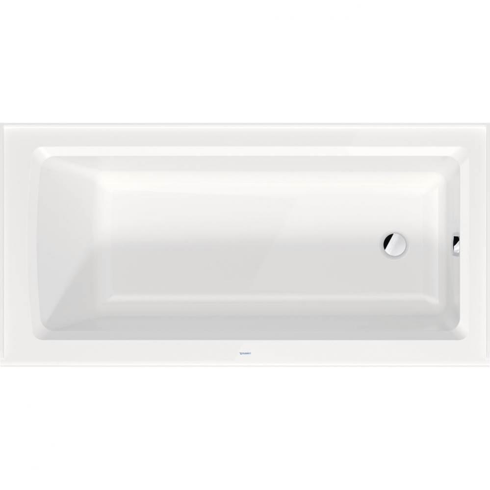 Duravit Architec 60'' x 30'' Rectangular Alcove Bathtub in White Acrylic with