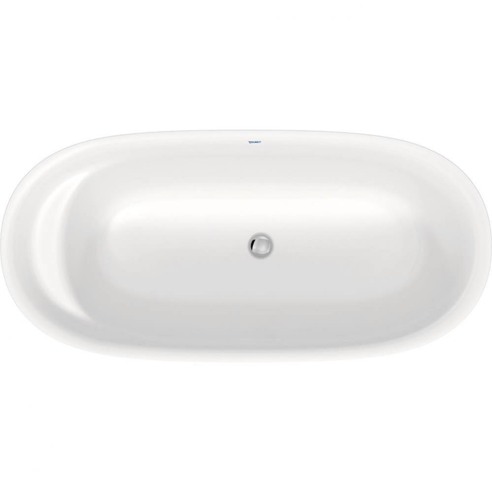 Duravit Cape Cod 65'' x 30 3/4'' Oval Freestanding Bathtub in White Solid Surf