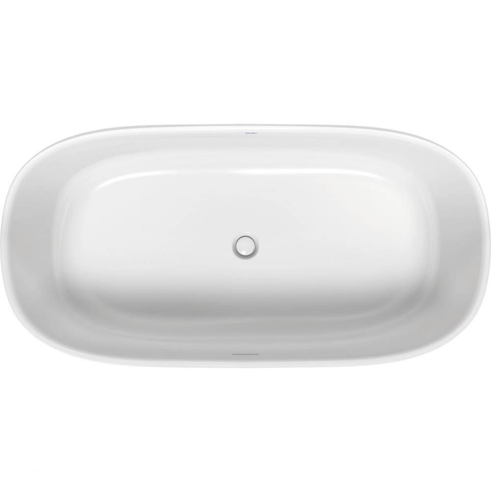 Duravit Zencha 70 7/8'' x 35 3/8'' Oval Freestanding Bathtub in White Solid Su