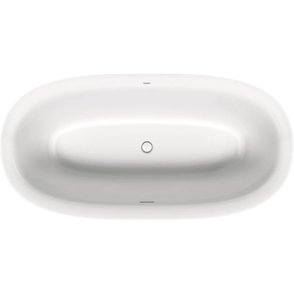 Duravit White Tulip 70 7/8'' x 35 3/8'' Oval Freestanding Bathtub in White Acr