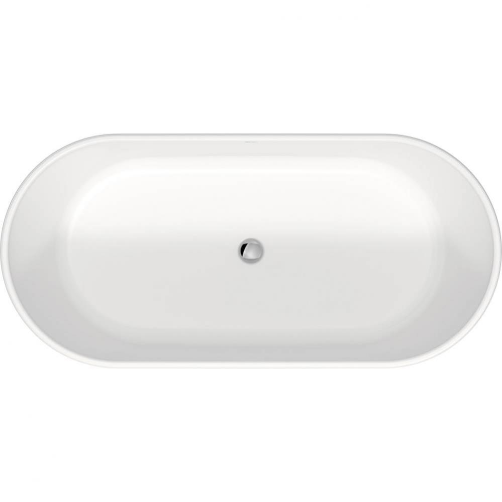 Duravit D-Neo 63'' x 29 1/2'' Oval Freestanding Bathtub in White Solid Surface
