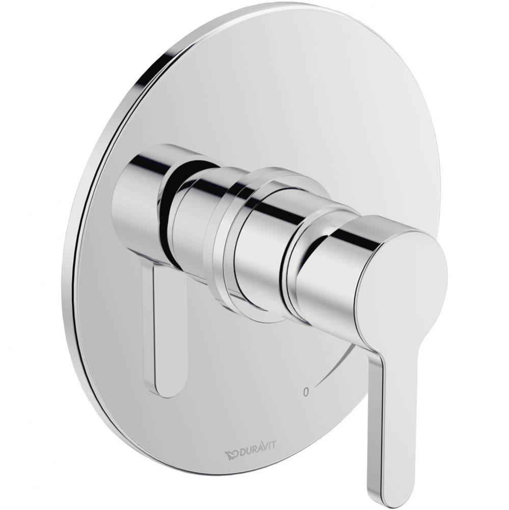 Duravit C.1 Pressure Balance Shower Trim in Chrome, Valve Sold Separately