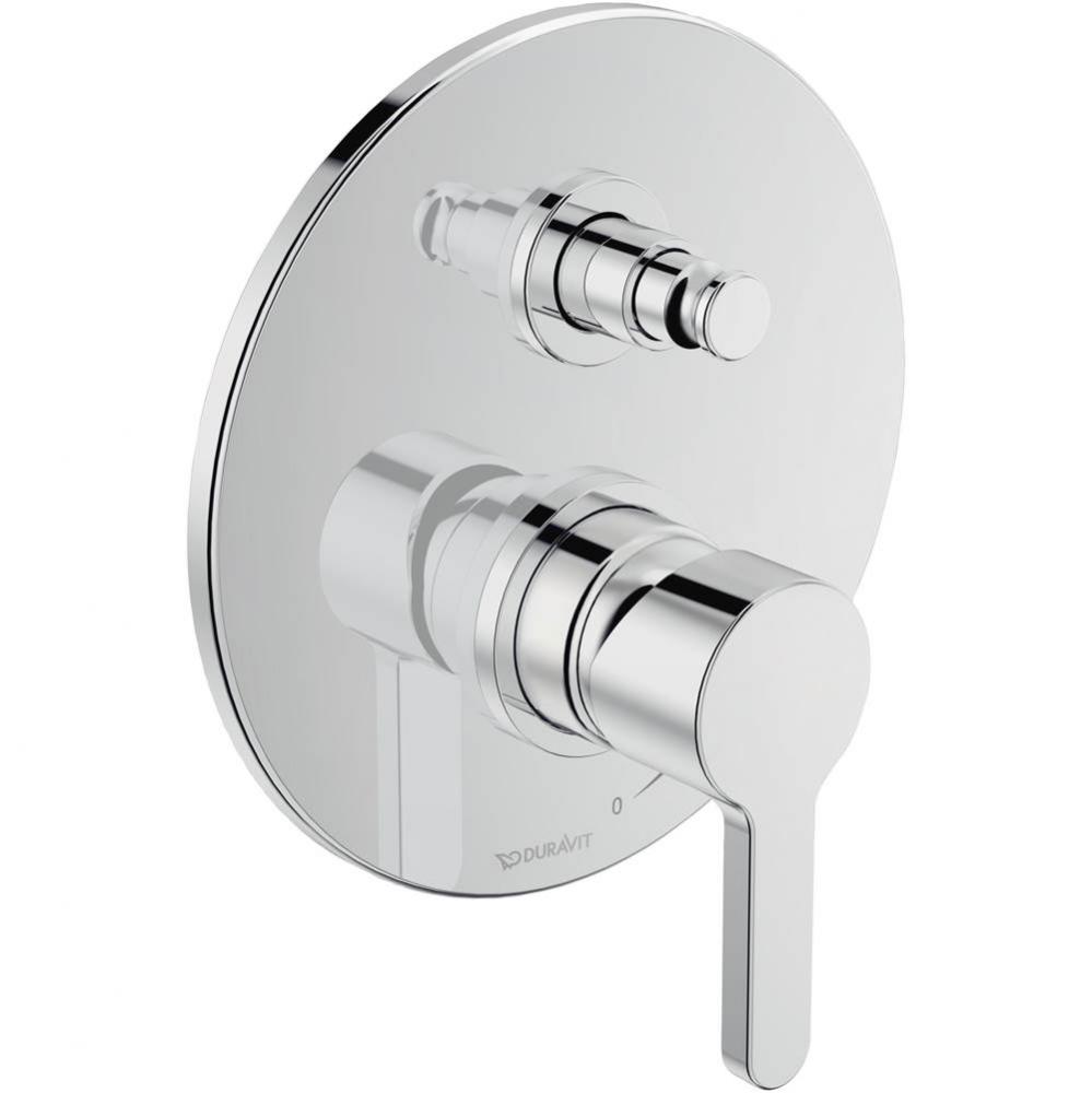 Duravit C.1 Pressure Balance Shower Trim with Diverter in Chrome, Valve Sold Separately
