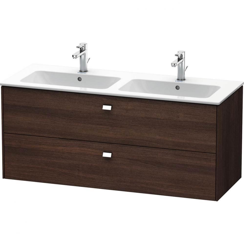 Duravit Brioso Two Drawer Wall-Mount Vanity Unit Chestnut Dark