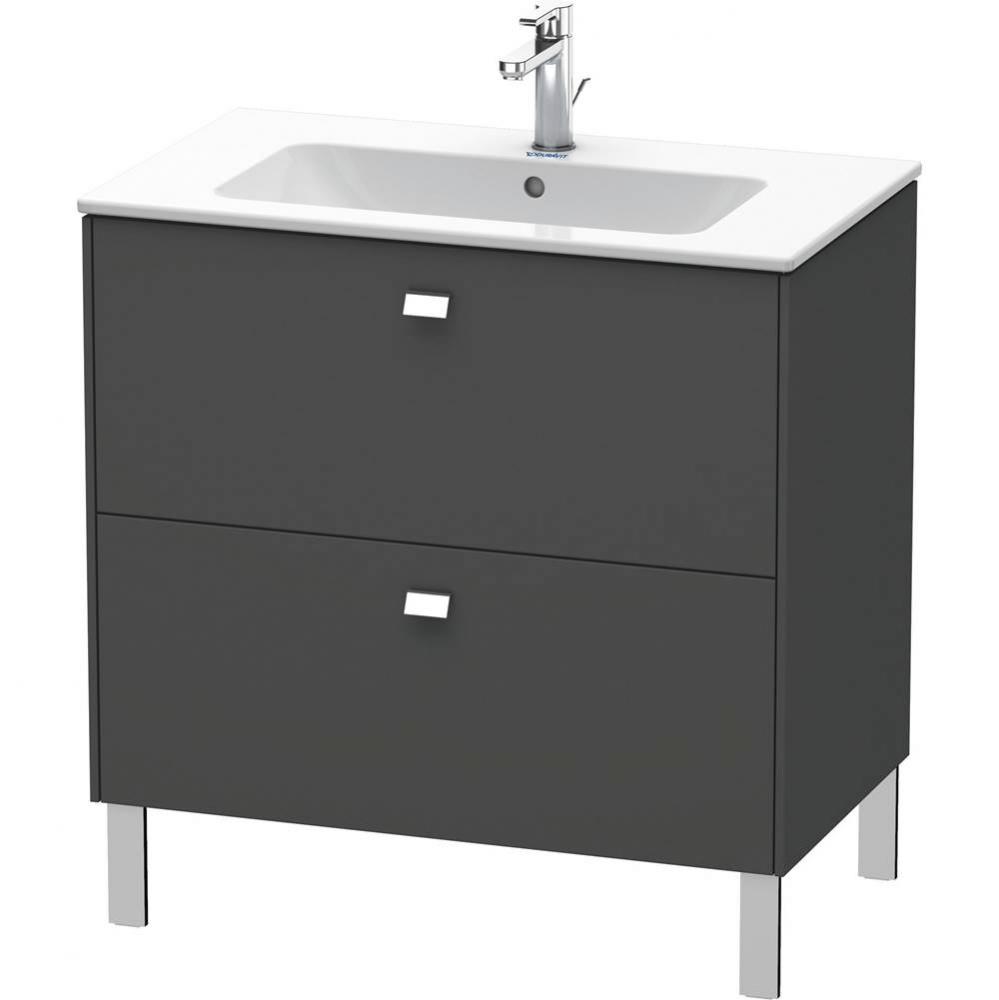 Brioso Two Drawer Floorstanding Vanity Unit Graphite