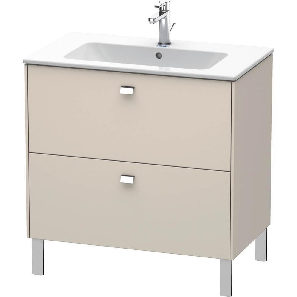 Brioso Two Drawer Floorstanding Vanity Unit Taupe