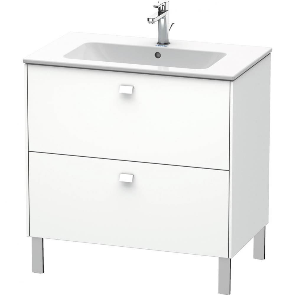 Duravit Brioso 32 1/4'' Wall Mount Two Drawer Single Vanity Cabinet in Matte White, Sink