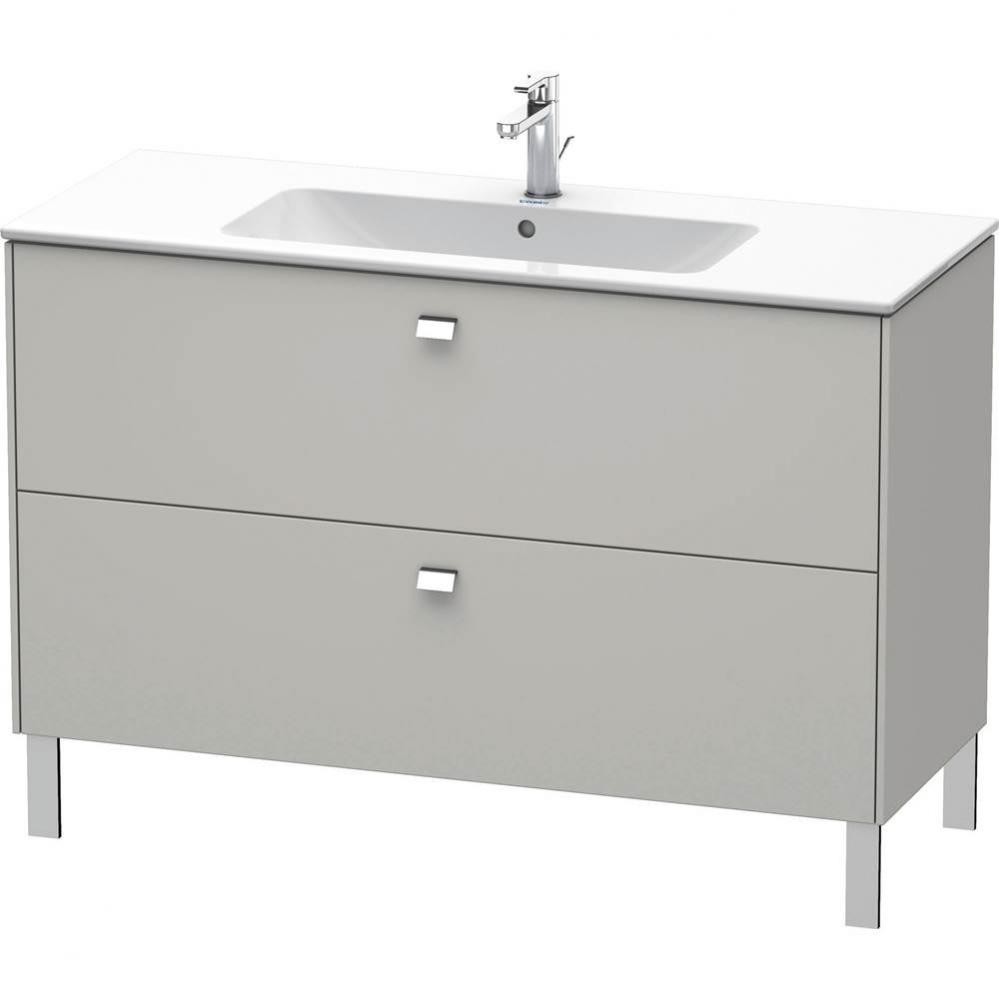 Duravit Brioso 48'' Wall Mount Two Drawer Single Vanity Cabinet in Matte Concrete Gray,