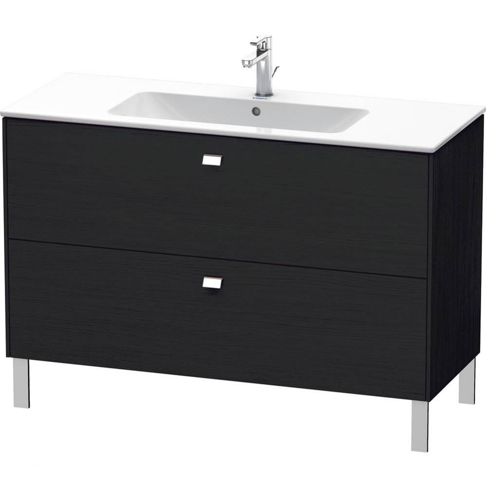 Duravit Brioso 48'' Wall Mount Two Drawer Single Vanity Cabinet in Black Oak, Sink Sold