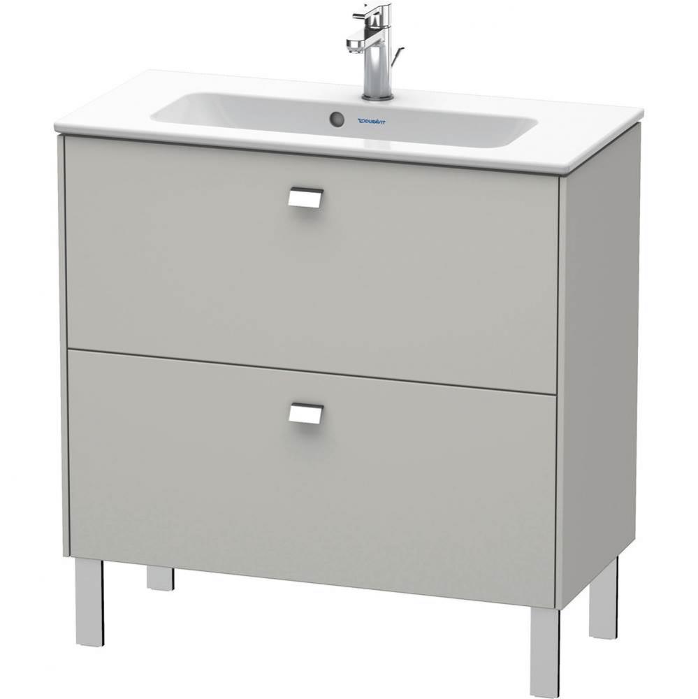 Brioso Two Drawer Floorstanding Vanity Unit Concrete Gray