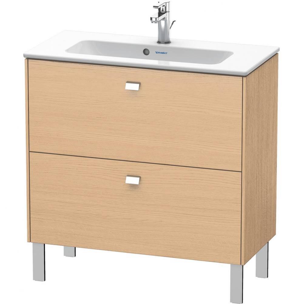 Brioso Two Drawer Floorstanding Vanity Unit Natural Oak
