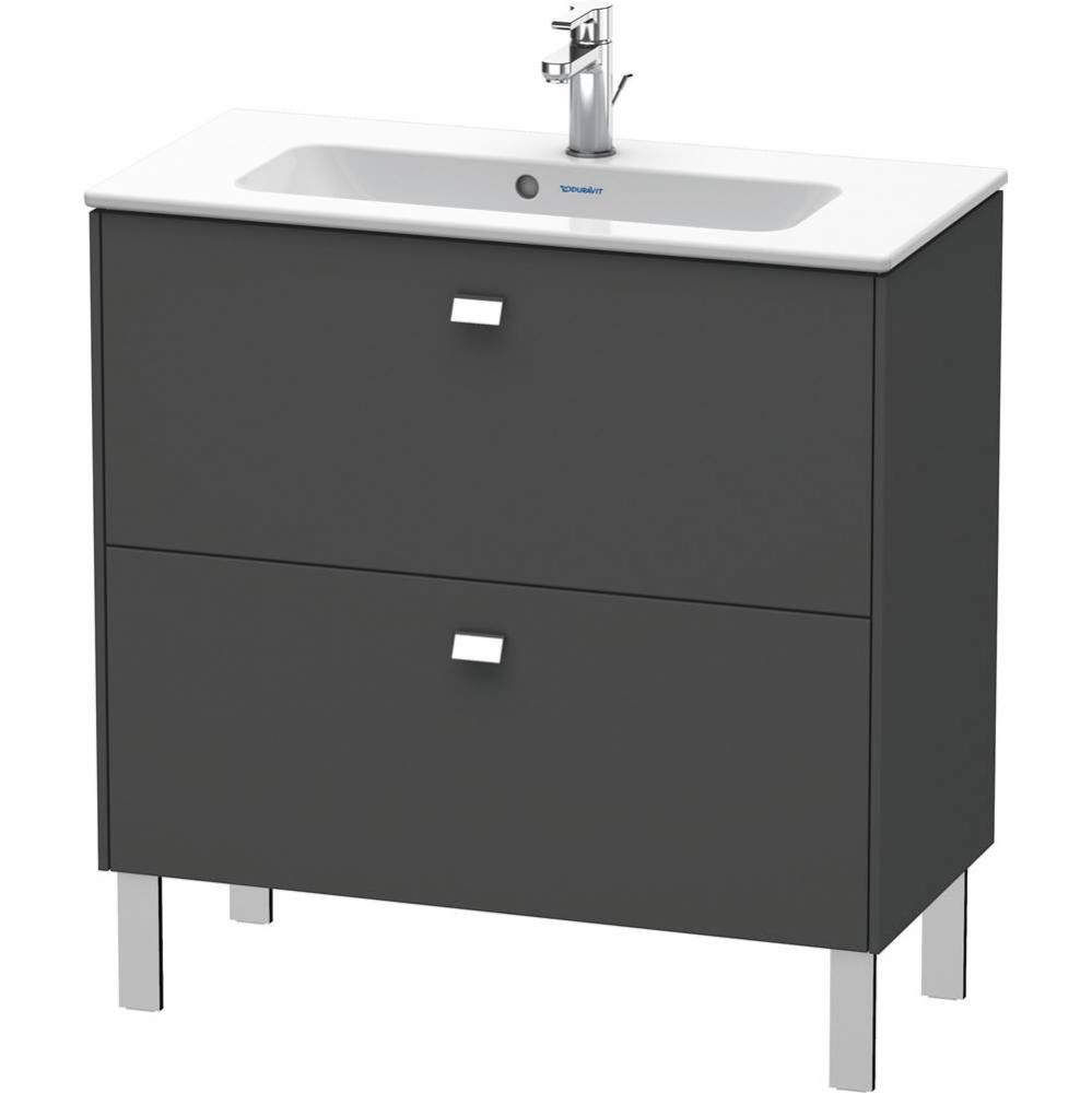 Brioso Two Drawer Floorstanding Vanity Unit Graphite