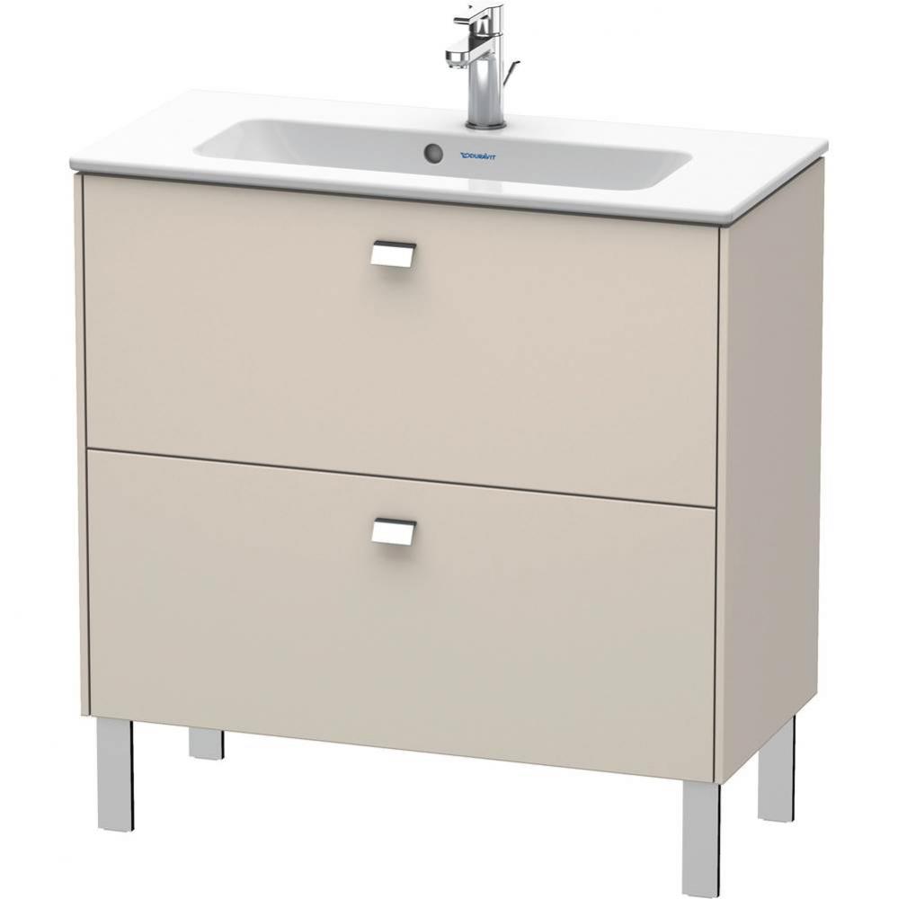 Brioso Two Drawer Floorstanding Vanity Unit Taupe