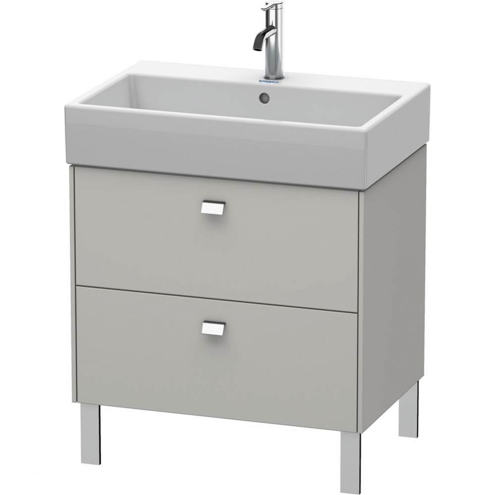 Brioso Two Drawer Floorstanding Vanity Unit Concrete Gray