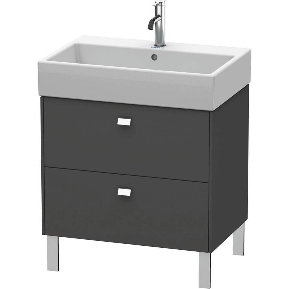 Brioso Two Drawer Floorstanding Vanity Unit Graphite