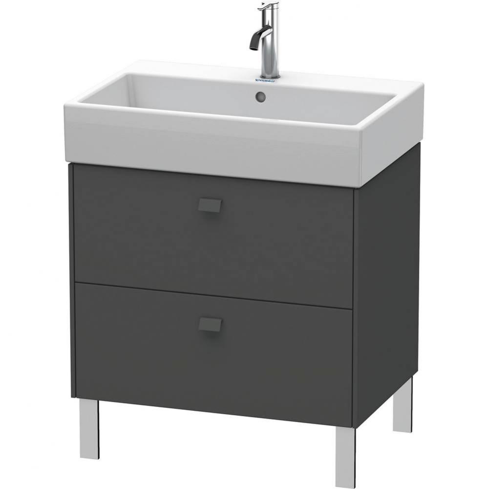 Brioso Two Drawer Floorstanding Vanity Unit Graphite