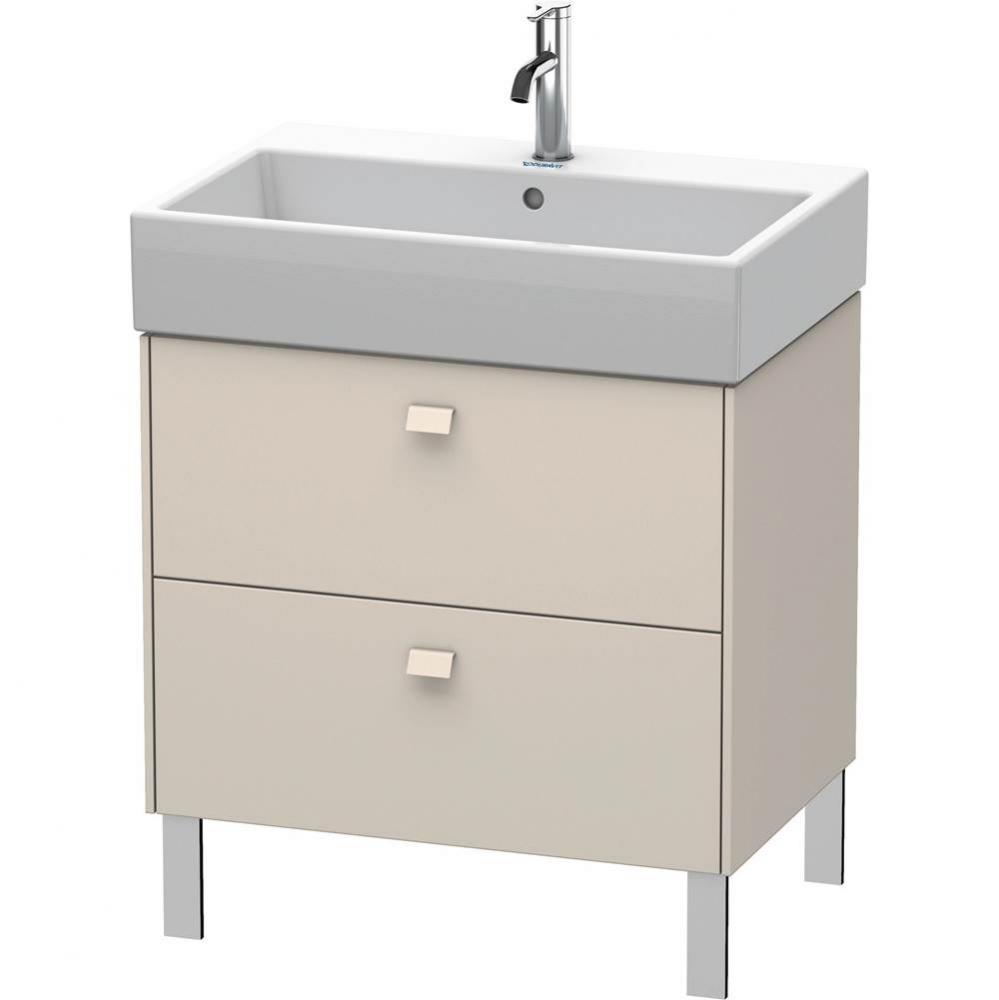 Brioso Two Drawer Floorstanding Vanity Unit Taupe