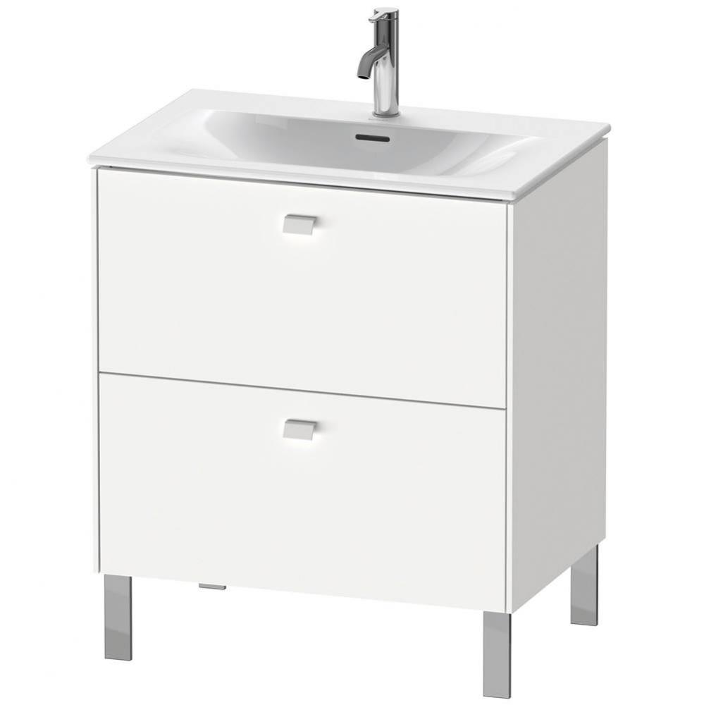 Brioso Two Drawer Floorstanding Vanity Unit White