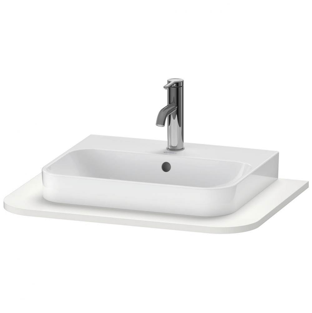 Happy D.2 Plus Console with One Sink Cut-Out Nordic White