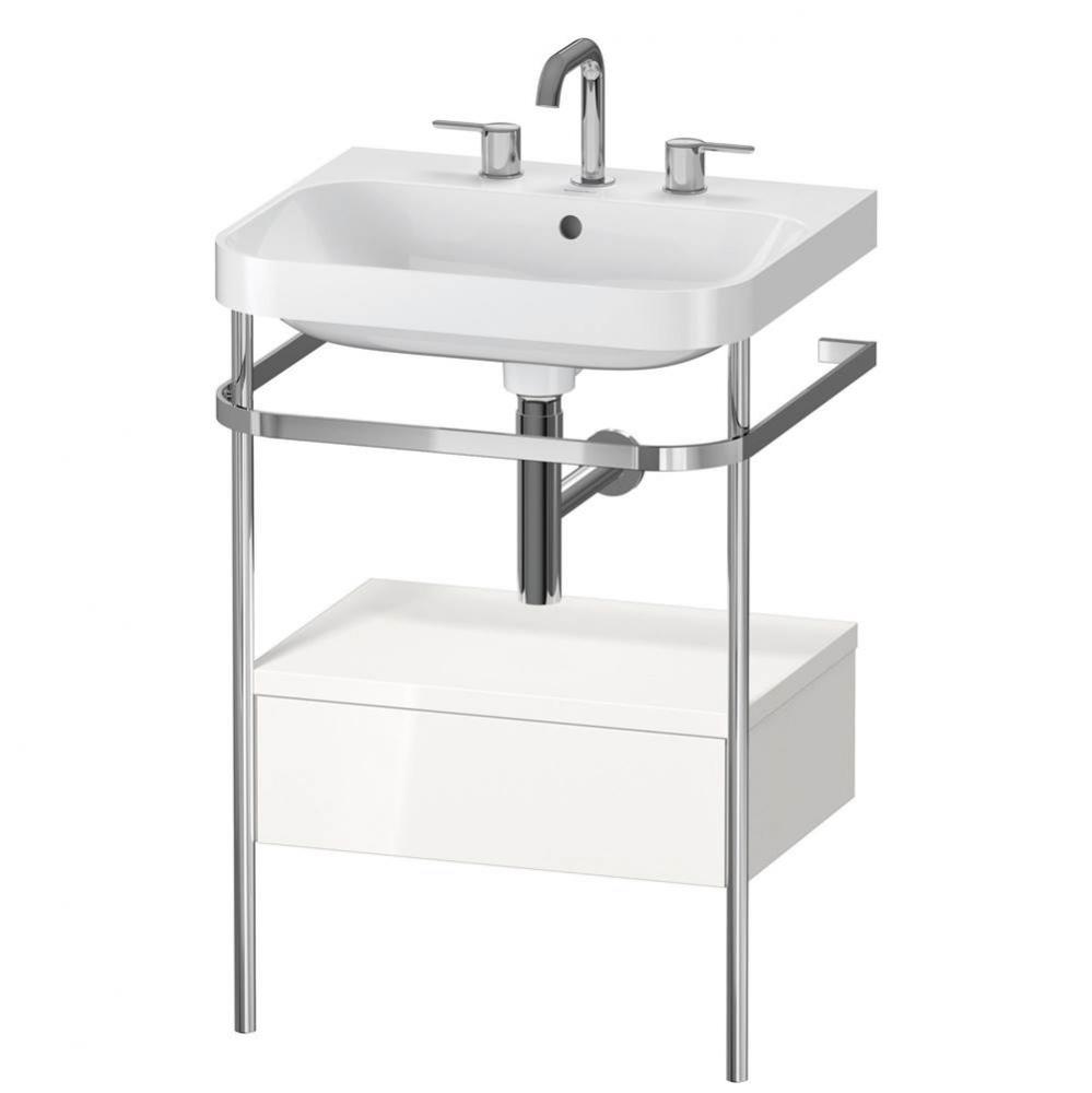 Duravit Happy D.2 Plus C-Shaped Metal Console  White High Gloss