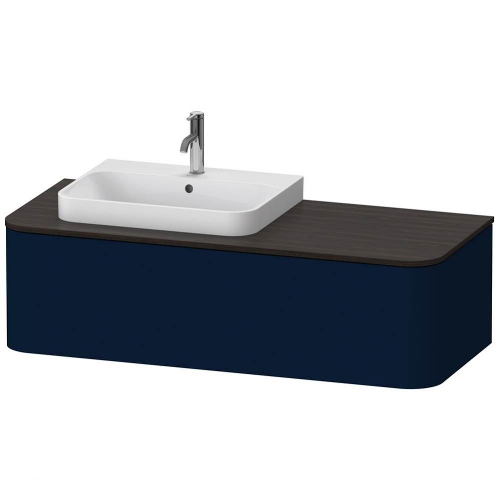 Happy D.2 Plus One Drawer Wall-Mount Vanity Unit Midnight Blue