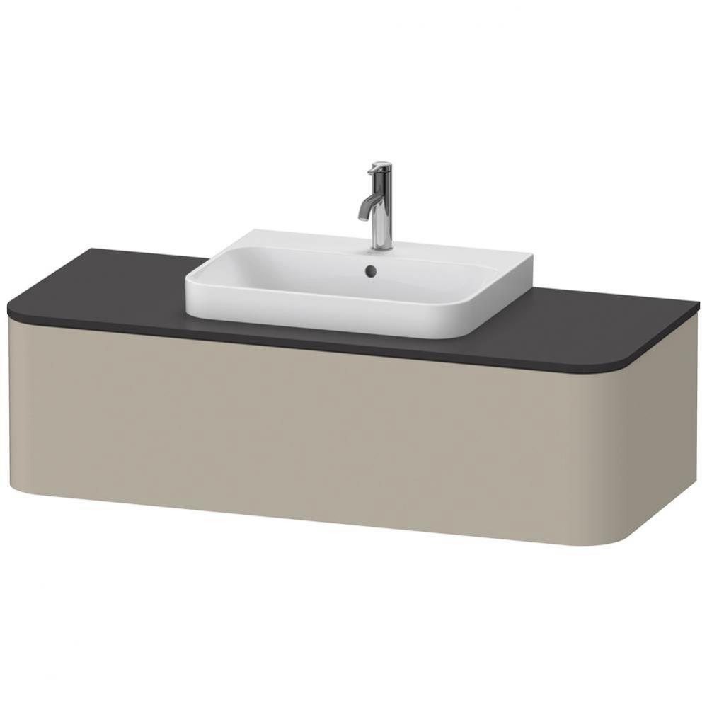 Happy D.2 Plus One Drawer Wall-Mount Vanity Unit Taupe