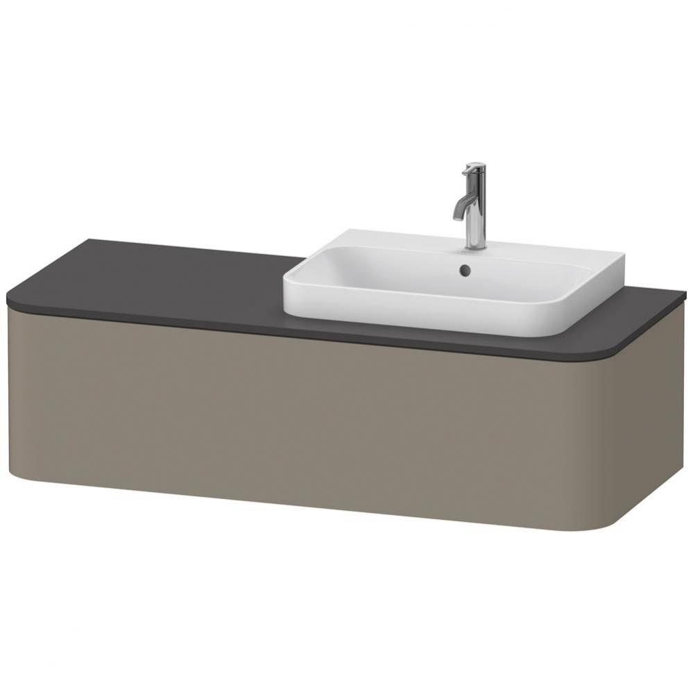 Happy D.2 Plus One Drawer Wall-Mount Vanity Unit Stone Gray