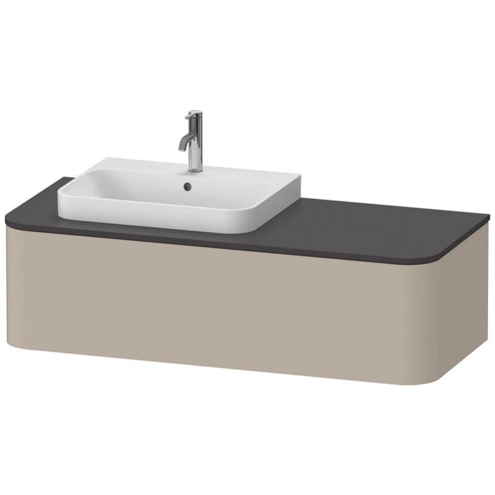 Happy D.2 Plus One Drawer Wall-Mount Vanity Unit Taupe