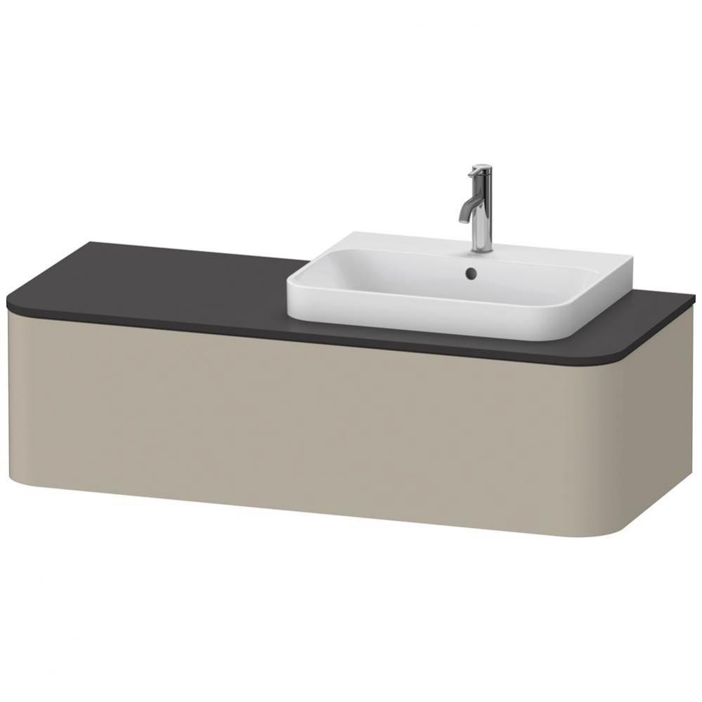 Happy D.2 Plus One Drawer Wall-Mount Vanity Unit Taupe