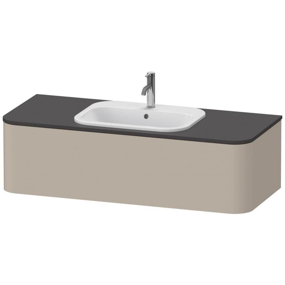 Happy D.2 Plus One Drawer Wall-Mount Vanity Unit Taupe