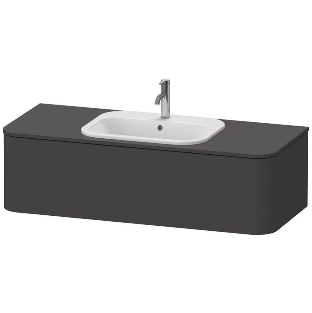 Happy D.2 Plus One Drawer Wall-Mount Vanity Unit Graphite