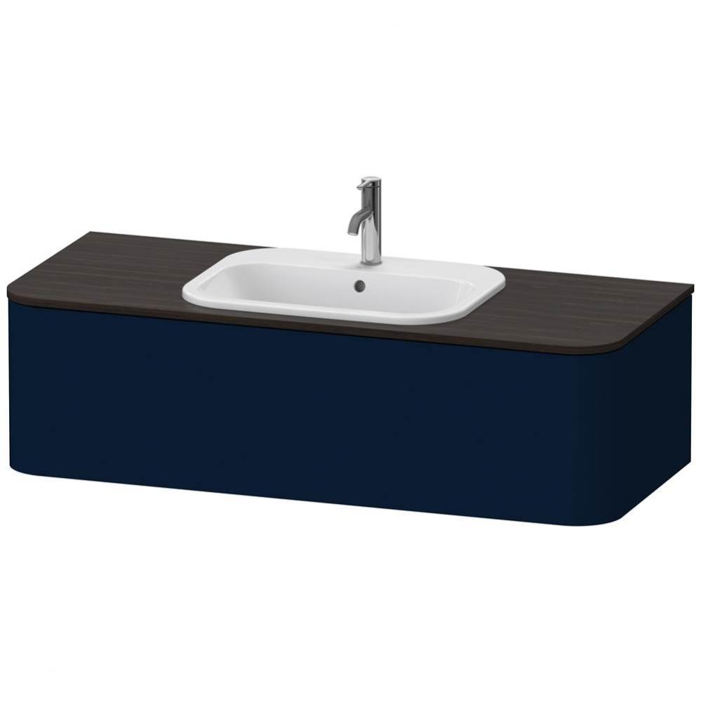 Happy D.2 Plus One Drawer Wall-Mount Vanity Unit Midnight Blue