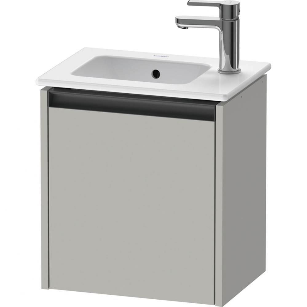 Duravit Ketho.2 16 1/8'' Wall Mount One Door Single Vanity Cabinet in Matte Concrete Gra