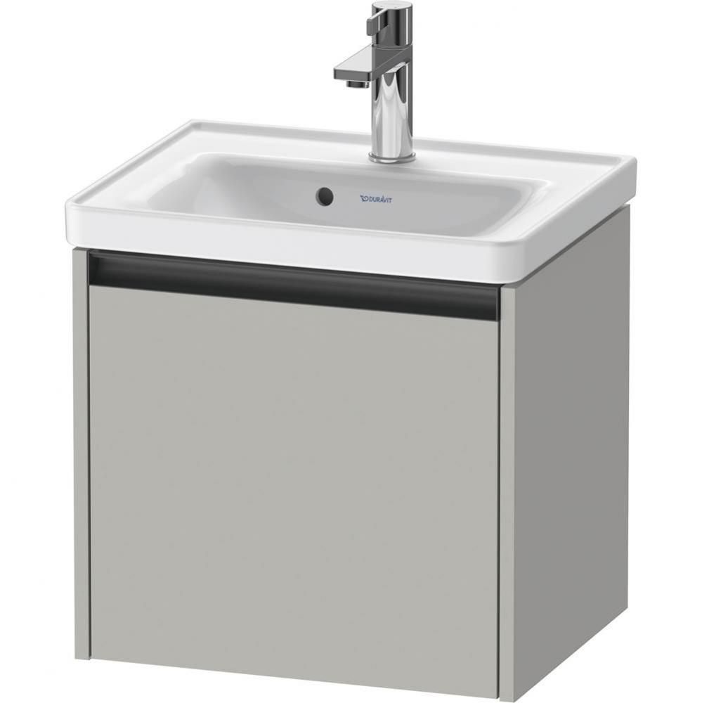 Duravit Ketho.2 19'' Wall Mount One Drawer Single Vanity Cabinet in Matte Concrete Gray,