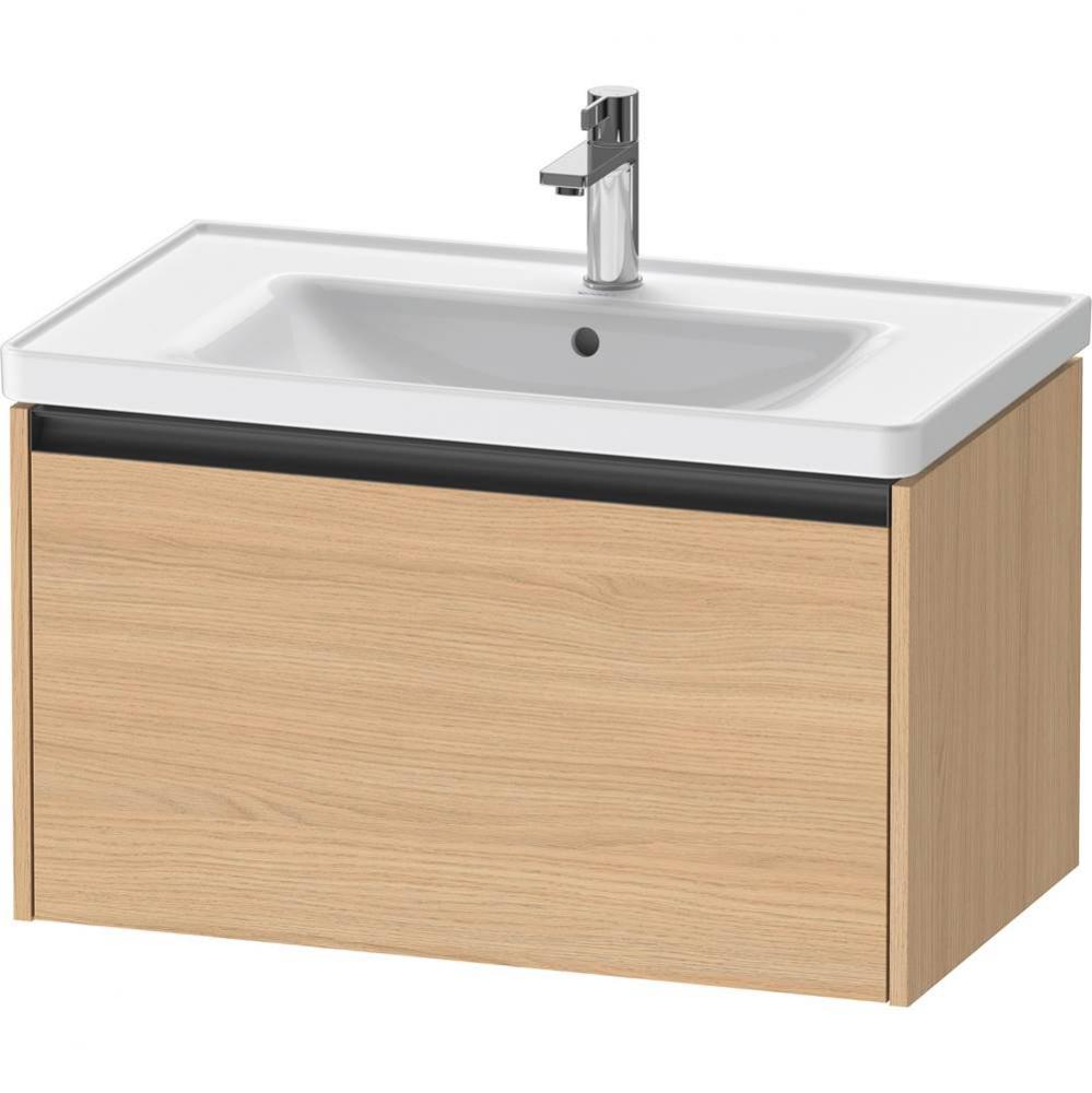 Duravit Ketho.2 30 7/8'' Wall Mount One Drawer Single Vanity Cabinet in Natural Oak, Sin