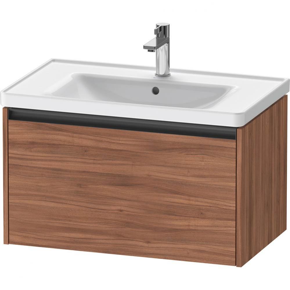 Duravit Ketho.2 30 7/8'' Wall Mount One Drawer Single Vanity Cabinet in Natural Walnut,