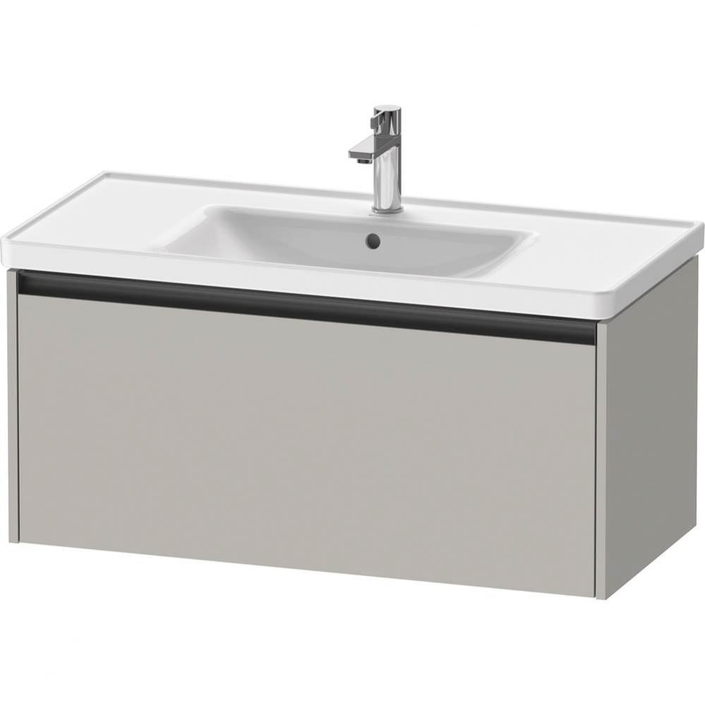 Duravit Ketho.2 38 3/4'' Wall Mount One Drawer Single Vanity Cabinet in Matte Concrete G