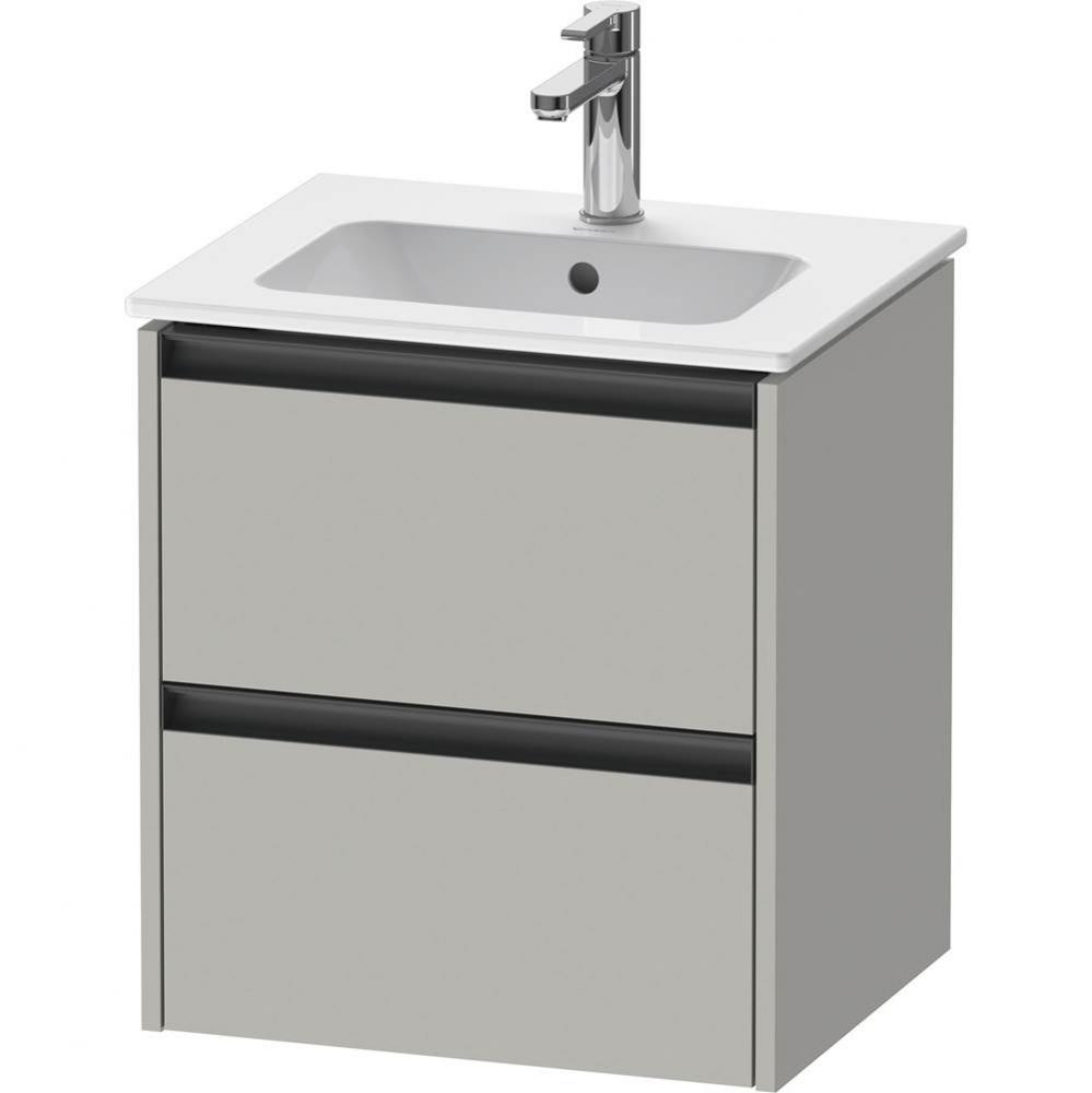 Duravit Ketho.2 20 1/8'' Wall Mount Two Drawer Single Vanity Cabinet in Matte Concrete G